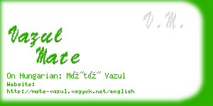 vazul mate business card
